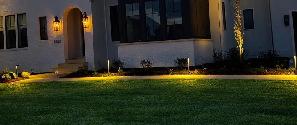 Front walkway with lighting in Upper Arlington, OH.