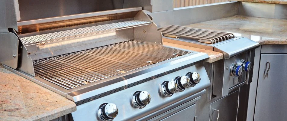 Grill for an outdoor kitchen in Upper Arlington, OH.