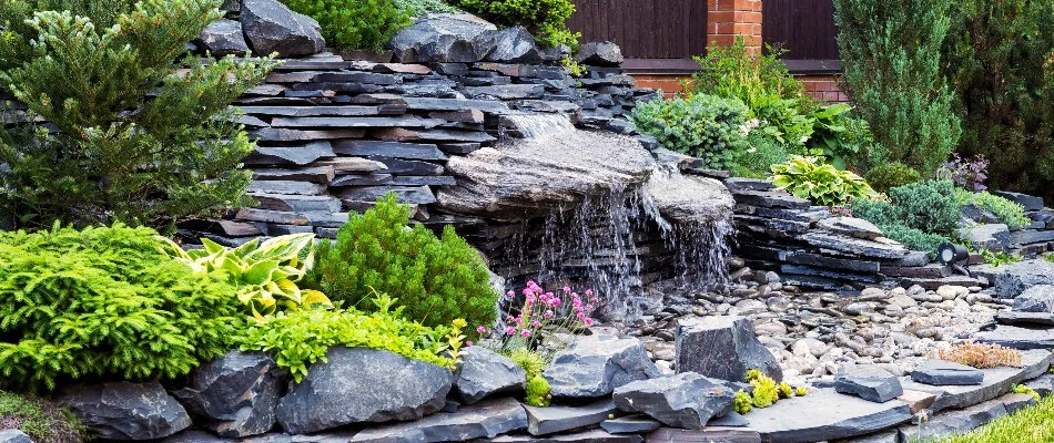Luxury water feature on a property in Upper Arlington, OH.