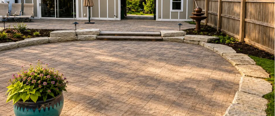 Paver patio in Upper Arlington, OH.