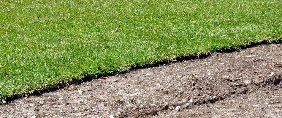 Sod project in progress on a property in Upper Arlington, OH.