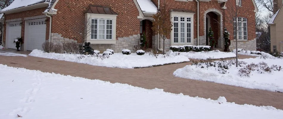 Walkways in Upper Arlington, OH, without snow.